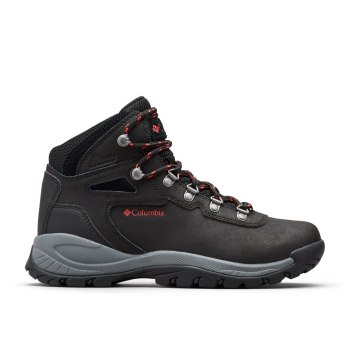 Columbia Ženske Planinarske Cipele - Newton Ridge Plus Waterproof Crne Crvene | QRDX-09482